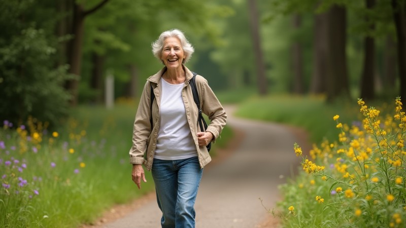 The Power of Walking: Unlocking Senior Health and Wellness, Concept art for illustrative purpose - Monok