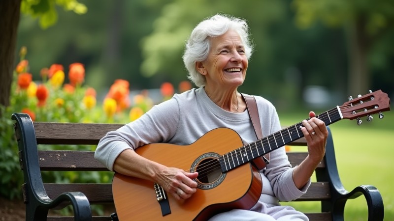 The Healing Power of Music in Senior Health & Wellness, Concept art for illustrative purpose, tags: well-being - Monok