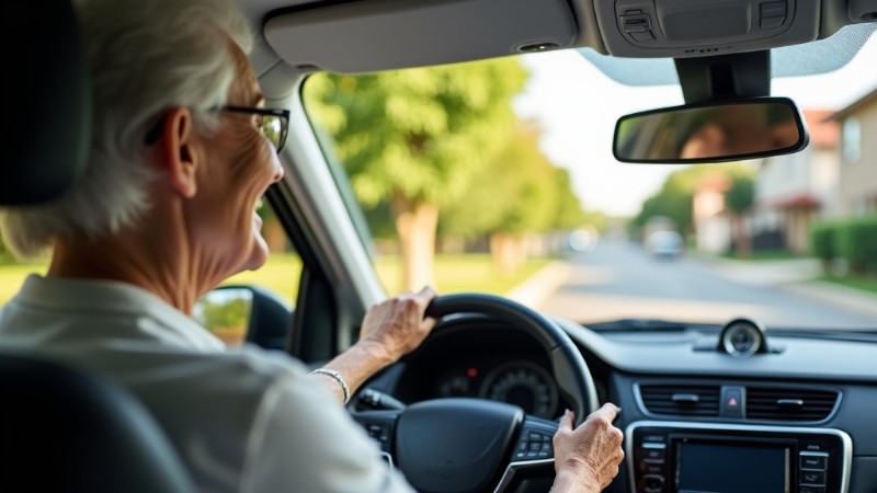 Staying Safe and Independent Behind the Wheel: Senior Drivers and Their Loved Ones, Concept art for illustrative purpose, tags: driving transportation - Monok