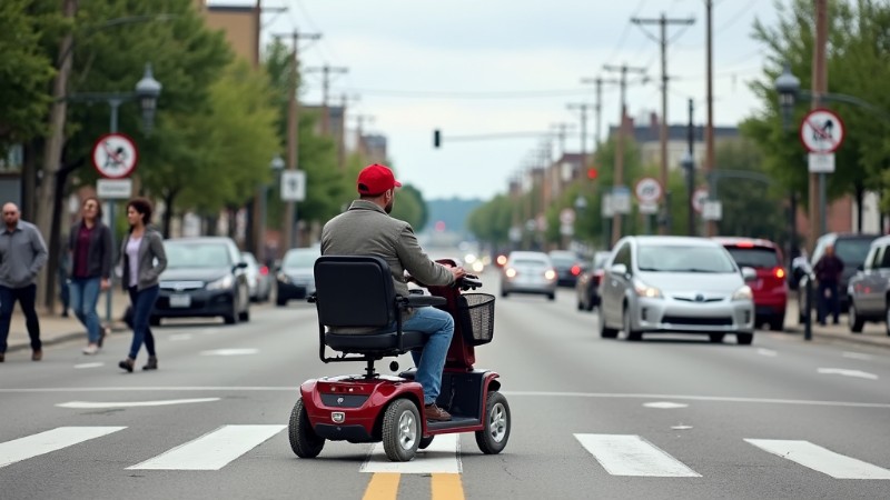 Mobility Scooters Raise Concerns in Cold Lake, Concept art for illustrative purpose, tags: clearer scooter - Monok