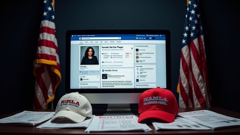 Social Media Scams Target US Voters Through Misleading Facebook Groups, Concept art for illustrative purpose, tags: investigation - Monok