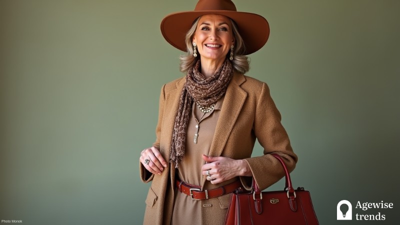 10 Essential Fashion Accessories for Women Over 50 to Elevate Mature Beauty, Concept art for illustrative purpose, tags: style timeless - Monok