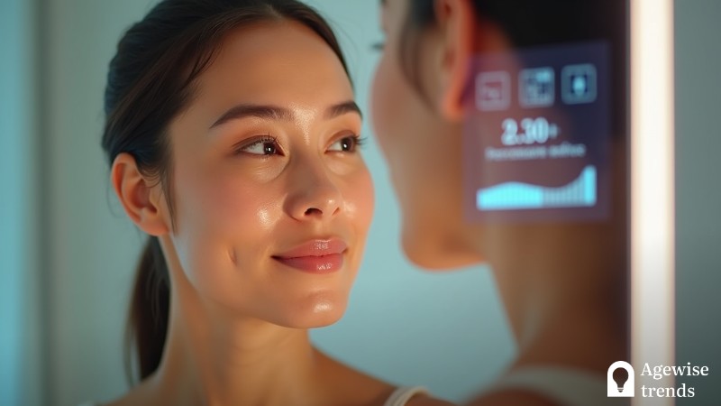 Samsung's Smart Mirror Offers Personalized Skincare Advice, Concept art for illustrative purpose, tags: micro-led - Monok