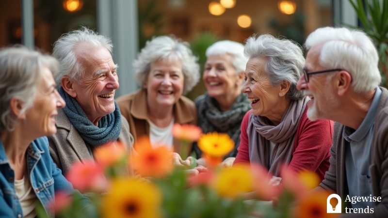 34% of Adults Over 50 Experience Loneliness; Joining Senior Social Clubs Can Help, Concept art for illustrative purpose, tags: connections - Monok