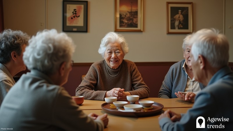 'A Place of Rest' Keeps Japanese American Traditions Alive and Fosters Intergenerational Bonds Through Food, Concept art for illustrative purpose, tags: community dining experience - Monok