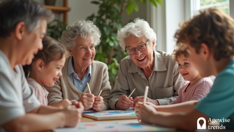 Fostering Connections and Community Among Seniors: A Path to Flourishing Social Lives, Concept art for illustrative purpose, tags: intergenerational programs isolation - Monok