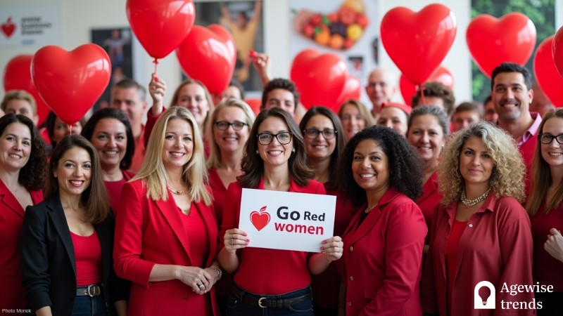 American Heart Association's Go Red for Women Campaign Shines Light on Women's Cardiovascular Health, Concept art for illustrative purpose - Monok